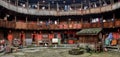 FUJIAN PROVINCE, CHINA Ã¢â¬â CIRCA MAY 2016: The Fujian tulou, the chinese rural dwelling unique to the Hakka minority in Fujian Royalty Free Stock Photo